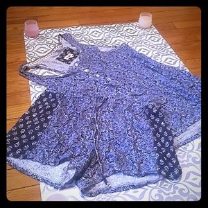 Blue patterned PJ set